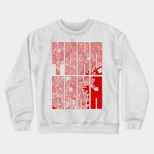 Yokohama, Japan City Map Typography - Oriental Crewneck Sweatshirt